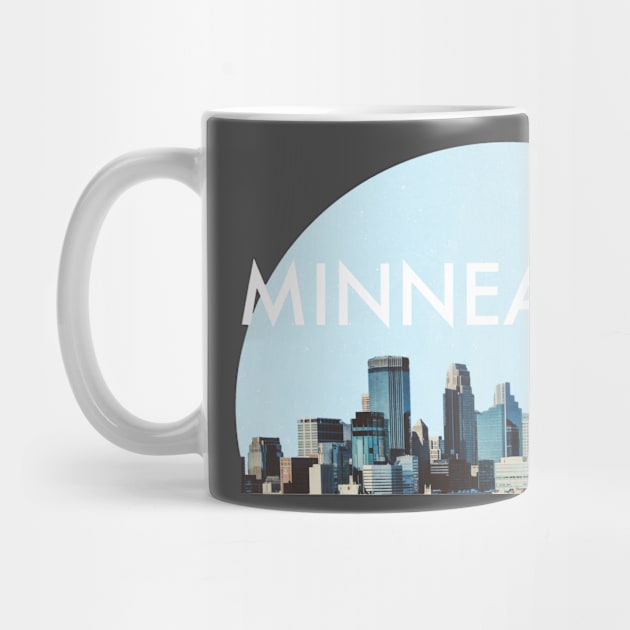 Minneapolis Minnesota Skyline Minimalistic by tonylonder